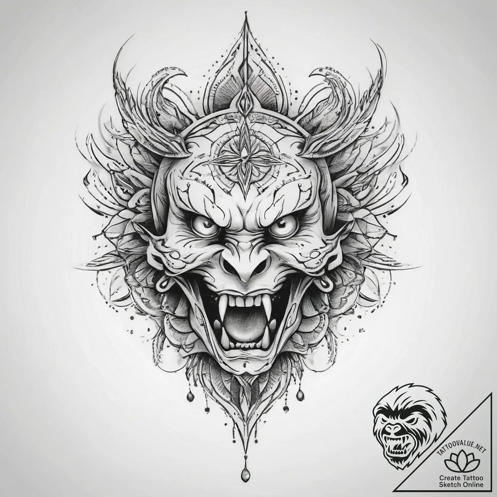 Tattoo sketch expression, ink illustration fo... - tattoo sketch (№1760296159_0, 12.10.2025 19:09) — tattoovalue.net