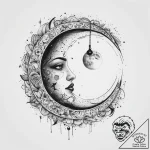 Tattoo sketch узор в виде луны, tattoo line a… – tattoo sketch (№1760296811_0, 12.10.2025 19:20) — tattoovalue.net