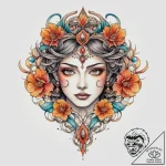 Tattoo sketch beige, ink illustration for tat… – tattoo sketch (№1760297471_0, 12.10.2025 19:31) — tattoovalue.net