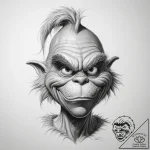 Tattoo sketch the grinch with a tail, concept… – tattoo sketch (№1760299437_0, 12.10.2025 20:03) — tattoovalue.net