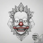 Tattoo sketch the simpsons krusty the clown,… – tattoo sketch (№1760300103_0, 12.10.2025 20:15) — tattoovalue.net