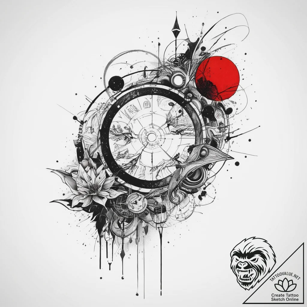 Tattoo sketch cosmic fable, artistic tattoo s... - tattoo sketch (№1760301409_0, 12.10.2025 20:36) — tattoovalue.net