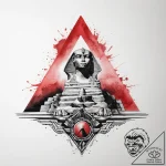 Tattoo sketch egyptian pyramid with a sphinx,… – tattoo sketch (№1760301842_0, 12.10.2025 20:44) — tattoovalue.net