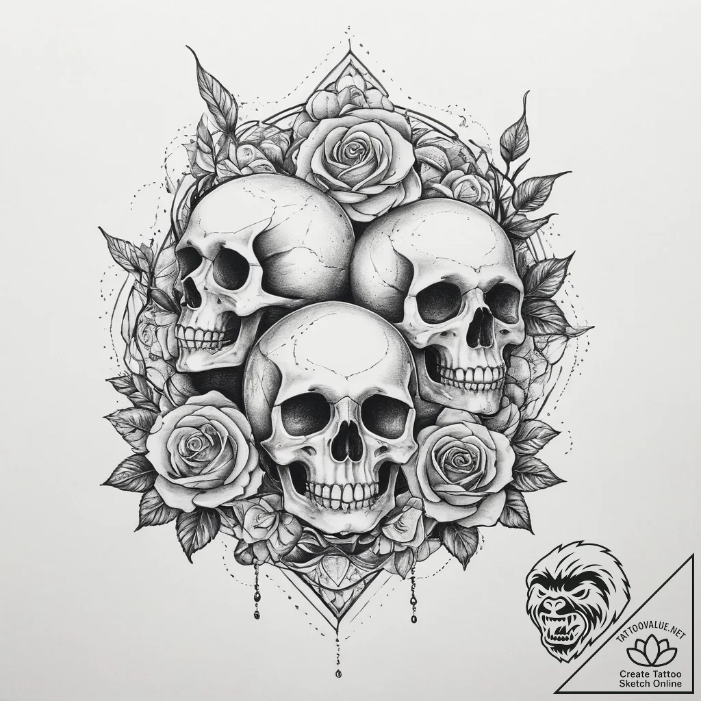 Tattoo sketch cosmic past, tattoo drawing out... - tattoo sketch (№1760303803_0, 12.10.2025 21:16) — tattoovalue.net
