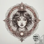 Tattoo sketch cosmic essence, tattoo line art… – tattoo sketch (№1760307698_0, 12.10.2025 22:21) — tattoovalue.net