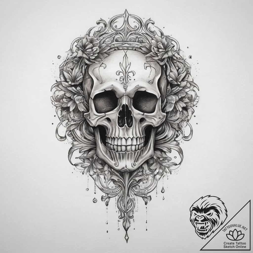 Tattoo sketch bone, artistic tattoo sketch, s... - tattoo sketch (№1760308143_0, 12.10.2025 22:29) — tattoovalue.net