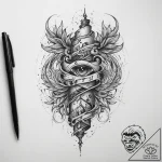Tattoo sketch hands with a scroll, tattoo fla… – tattoo sketch (№1760309012_0, 12.10.2025 22:43) — tattoovalue.net