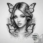 Tattoo sketch butterfly girl tattoo, tattoo f… – tattoo sketch (№1760309445_0, 12.10.2025 22:50) — tattoovalue.net