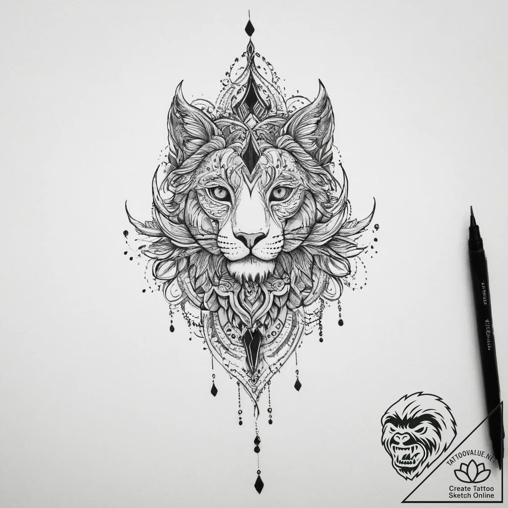 Tattoo sketch onyx, concept art for tattoo, f... - tattoo sketch (№1760310529_0, 12.10.2025 23:08) — tattoovalue.net