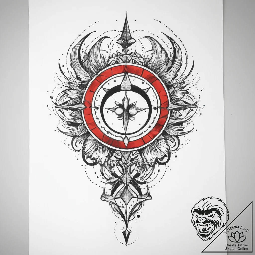 Tattoo sketch mercury symbol, tattoo flash sh... - tattoo sketch (№1760312488_0, 12.10.2025 23:41) — tattoovalue.net
