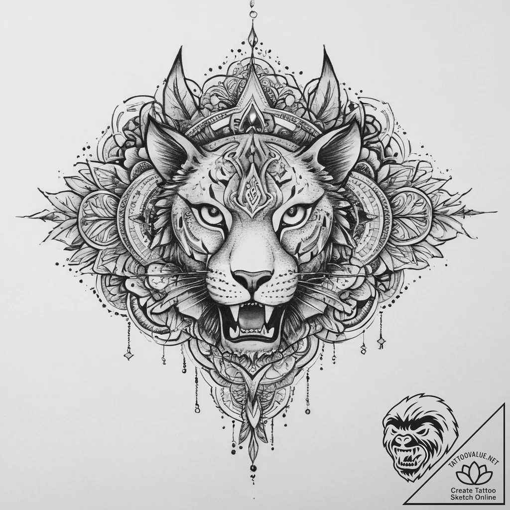 Tattoo sketch gold, tattoo flash sheet design... - tattoo sketch (№1760313140_0, 12.10.2025 23:52) — tattoovalue.net
