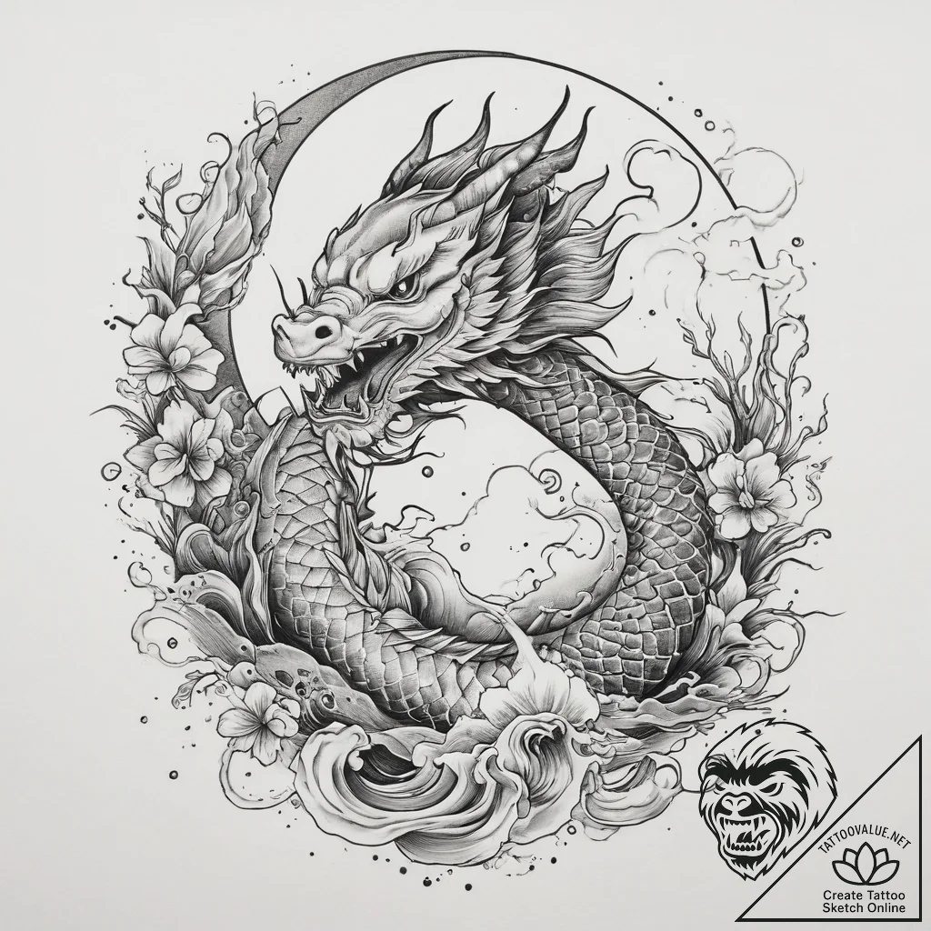 Tattoo sketch hands with a moon, tattoo sketc... - tattoo sketch (№1760313358_0, 12.10.2025 23:55) — tattoovalue.net