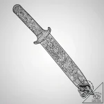 Tattoo sketch knife – tattoo sketch (№1760316392_0, 13.10.2025 00:46) — tattoovalue.net