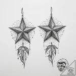 Tattoo sketch earrings with a star, concept a… – tattoo sketch (№1760317701_0, 13.10.2025 01:08) — tattoovalue.net