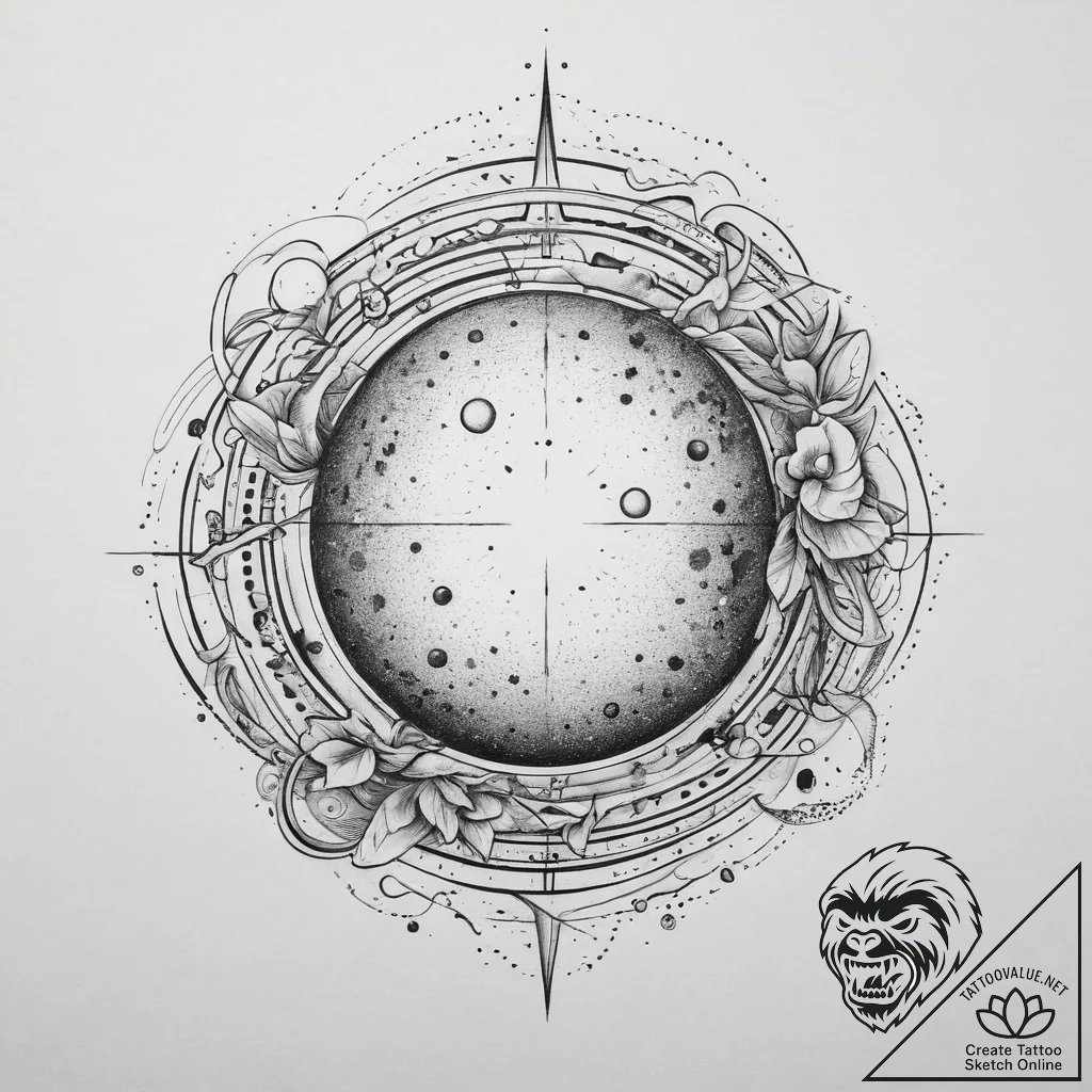Tattoo sketch cosmic sphere, tattoo sketch de... - tattoo sketch (№1760318357_0, 13.10.2025 01:19) — tattoovalue.net