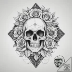 Tattoo sketch blackwork черный череп, tattoo… – tattoo sketch (№1760320762_0, 13.10.2025 01:59) — tattoovalue.net