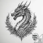 Tattoo sketch узор в виде дракона, artistic t… – tattoo sketch (№1760321413_0, 13.10.2025 02:10) — tattoovalue.net