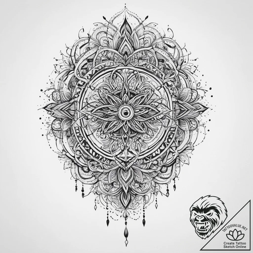 Tattoo sketch cosmic root, ink illustration f... - tattoo sketch (№1760321636_0, 13.10.2025 02:13) — tattoovalue.net