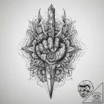 Tattoo sketch hands with a scissors, ink illu… – tattoo sketch (№1760323612_0, 13.10.2025 02:46) — tattoovalue.net