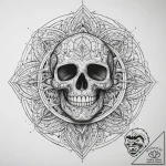 Tattoo sketch череп с проводами, concept art… – tattoo sketch (№1760323830_0, 13.10.2025 02:50) — tattoovalue.net