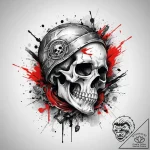Tattoo sketch knight with a skull, concept ar… – tattoo sketch (№1760324047_0, 13.10.2025 02:54) — tattoovalue.net