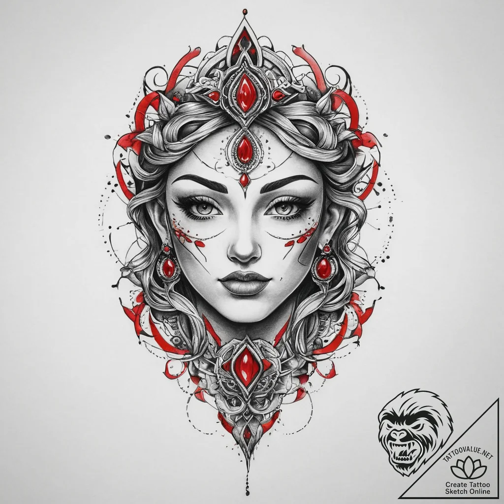 Tattoo sketch blessed representation, artisti... - tattoo sketch (№1760324708_0, 13.10.2025 03:05) — tattoovalue.net