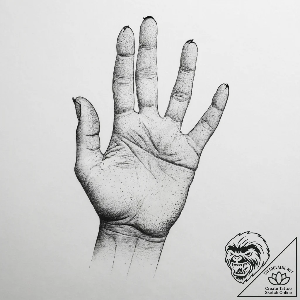 Tattoo sketch hands with a letter, tattoo lin... - tattoo sketch (№1760325801_0, 13.10.2025 03:23) — tattoovalue.net