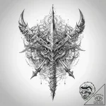 Tattoo sketch weapon – tattoo sketch (№1760328627_0, 13.10.2025 04:10) — tattoovalue.net