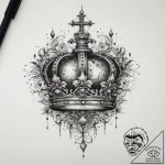 Tattoo sketch crown, tattoo flash sheet desig… – tattoo sketch (№1760329716_0, 13.10.2025 04:28) — tattoovalue.net