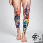 Tattoo sketch single line of a person’s leg,… – tattoo sketch (№1760330155_0, 13.10.2025 04:35) — tattoovalue.net