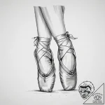 Tattoo sketch dancer ballet slipper, concept… – tattoo sketch (№1760330380_0, 13.10.2025 04:39) — tattoovalue.net