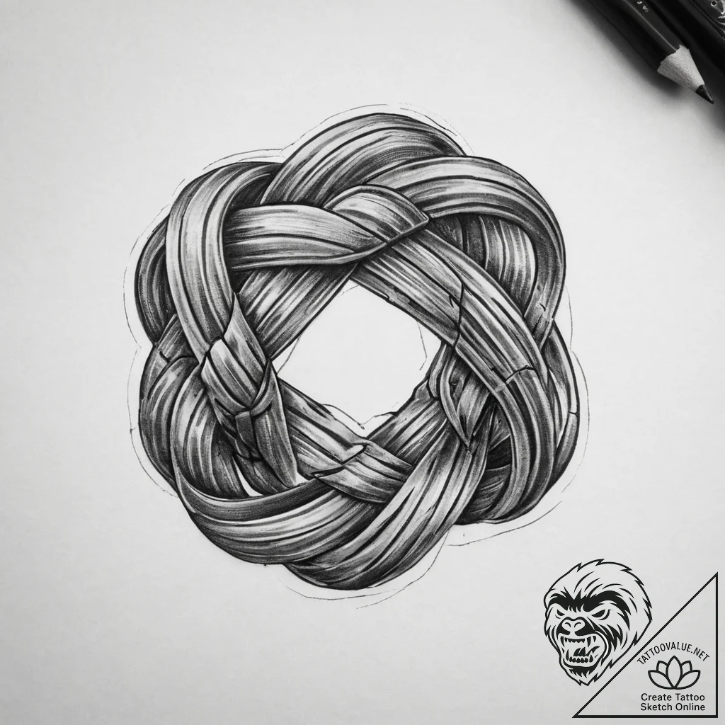 Tattoo sketch knot, tattoo sketch design, rea... - tattoo sketch (№1760331692_0, 13.10.2025 05:01) — tattoovalue.net