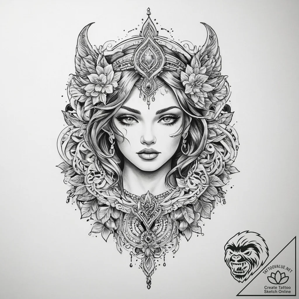 Tattoo sketch copper - tattoo sketch (№1760331907_0, 13.10.2025 05:05) — tattoovalue.net