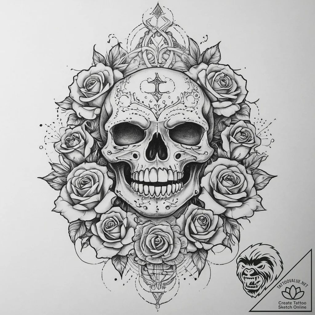 Tattoo sketch chimera, tattoo line art, chica... - tattoo sketch (№1760332123_0, 13.10.2025 05:08) — tattoovalue.net