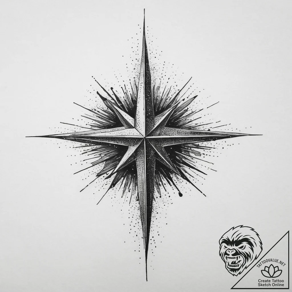 Tattoo sketch shooting star, tattoo drawing o... - tattoo sketch (№1760332774_0, 13.10.2025 05:19) — tattoovalue.net