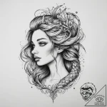 Tattoo sketch mermaid tattoo, concept art for… – tattoo sketch (№1760333207_0, 13.10.2025 05:26) — tattoovalue.net
