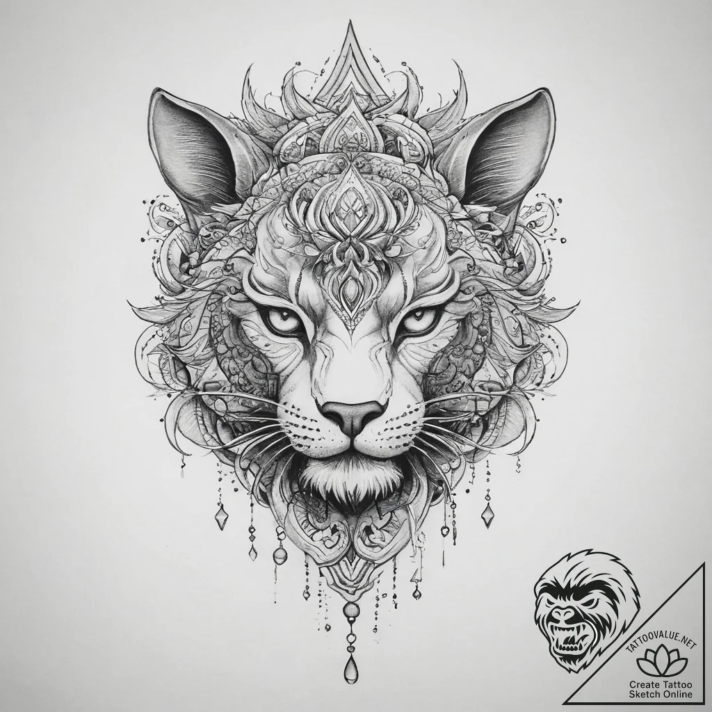 Tattoo sketch linework горы - tattoo sketch (№1760333425_0, 13.10.2025 05:30) — tattoovalue.net