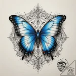 Tattoo sketch blue morpho butterfly, tattoo f… – tattoo sketch (№1760333860_0, 13.10.2025 05:37) — tattoovalue.net