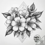 Tattoo sketch apple blossom branch, tattoo dr… – tattoo sketch (№1760334078_0, 13.10.2025 05:41) — tattoovalue.net