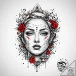 Tattoo sketch blessed hill, ink illustration… – tattoo sketch (№1760335392_0, 13.10.2025 06:03) — tattoovalue.net