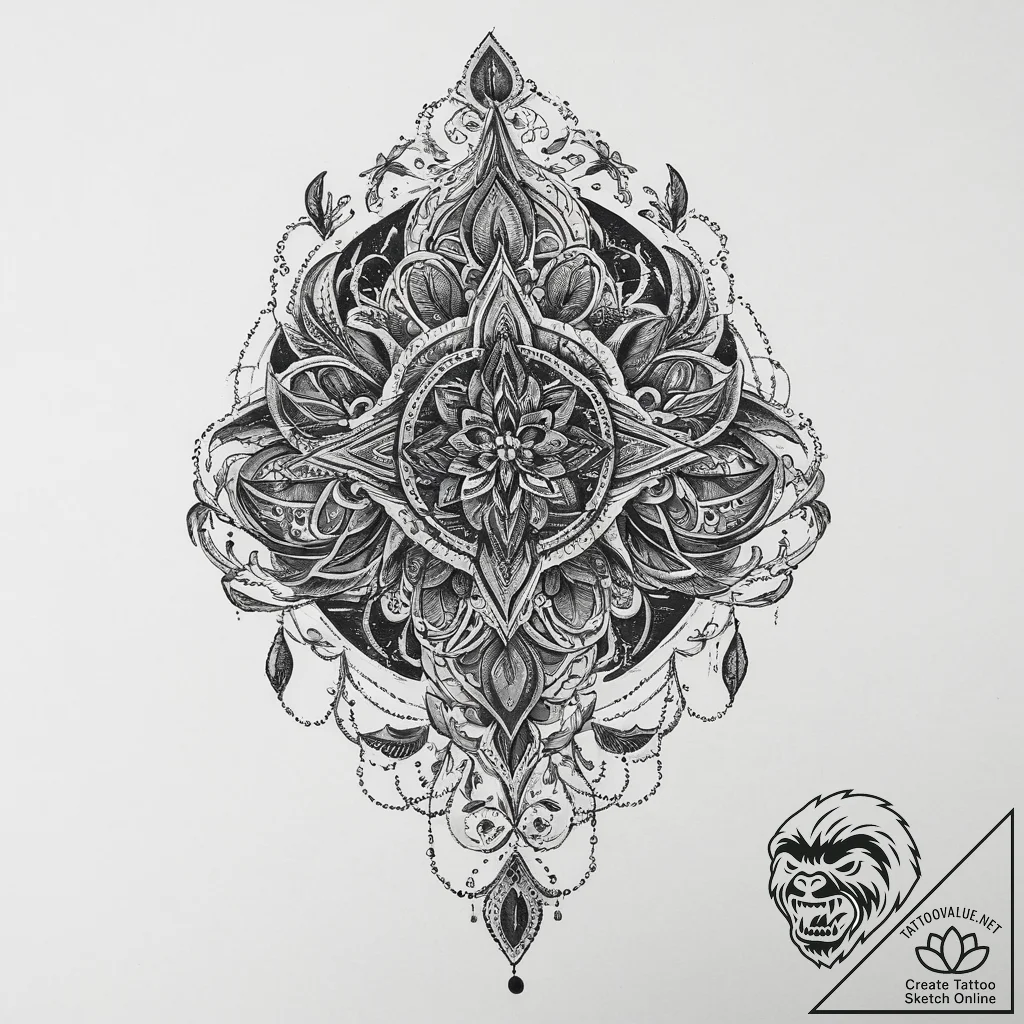 Tattoo sketch green, concept art for tattoo,... - tattoo sketch (№1760335623_0, 13.10.2025 06:07) — tattoovalue.net