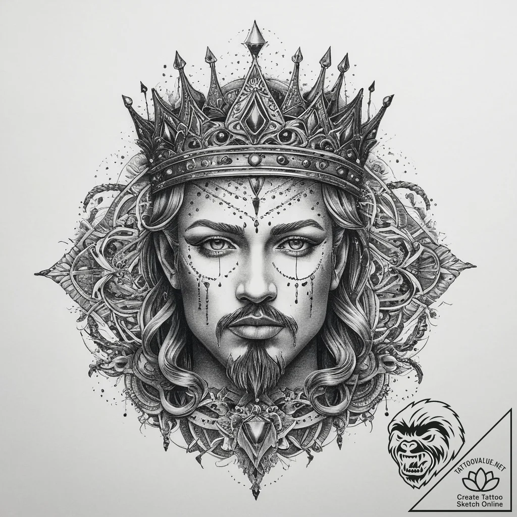 Tattoo sketch throne, concept art for tattoo,... - tattoo sketch (№1760337152_0, 13.10.2025 06:32) — tattoovalue.net