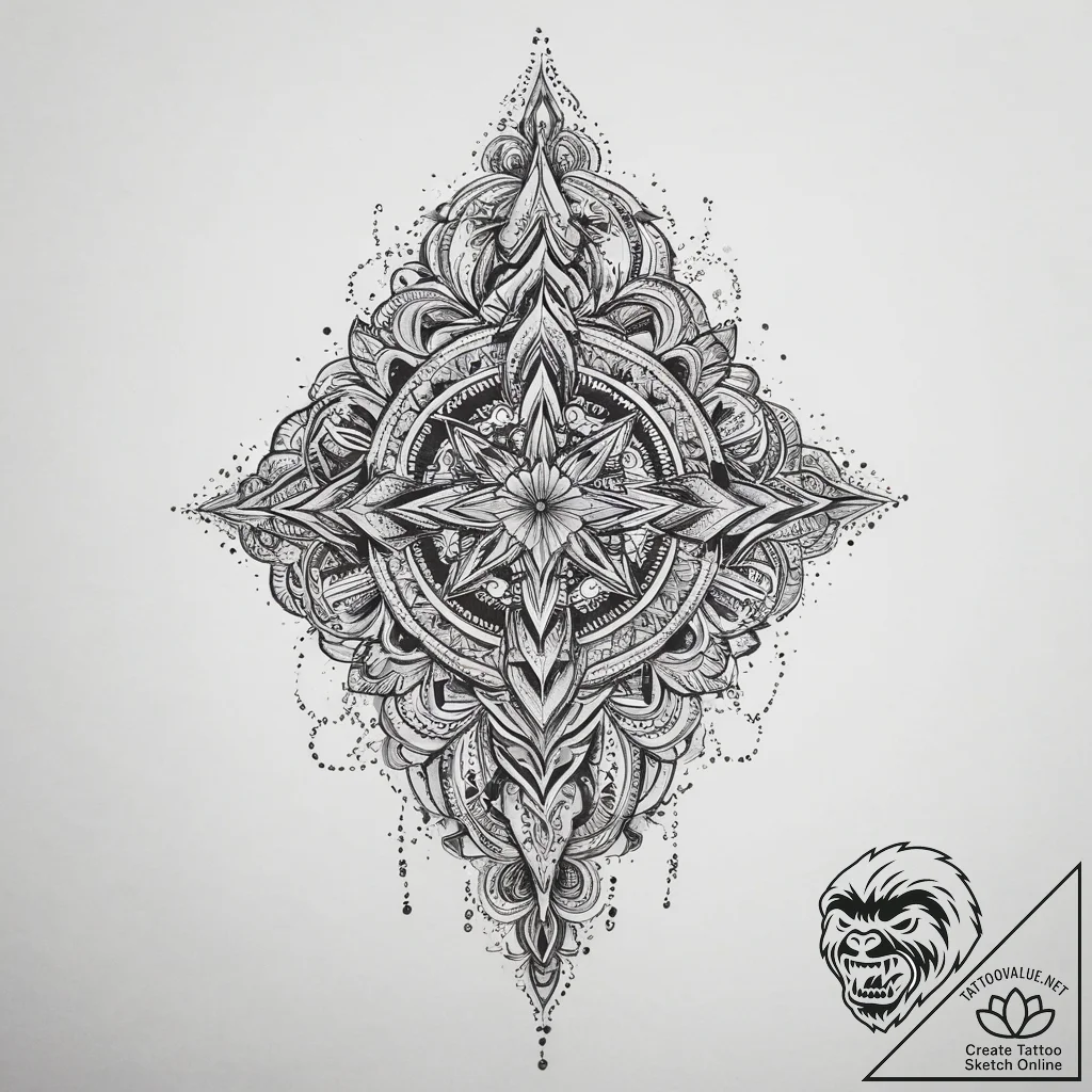 Tattoo sketch spiritual dimension, concept ar... - tattoo sketch (№1760337370_0, 13.10.2025 06:36) — tattoovalue.net