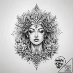 Tattoo sketch spiritual scene – tattoo sketch (№1760337589_0, 13.10.2025 06:39) — tattoovalue.net