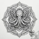 Tattoo sketch octopus, ink illustration for t… – tattoo sketch (№1760339888_0, 13.10.2025 07:18) — tattoovalue.net