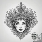 Tattoo sketch tiara, artistic tattoo sketch,… – tattoo sketch (№1760341190_0, 13.10.2025 07:39) — tattoovalue.net