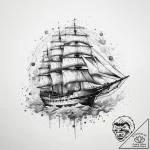 Tattoo sketch ship, tattoo drawing outline, w… – tattoo sketch (№1760341406_0, 13.10.2025 07:43) — tattoovalue.net