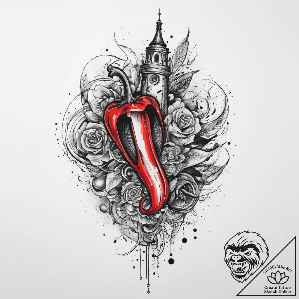 Tattoo sketch sharp, tattoo sketch design, so... - tattoo sketch (№1760343144_0, 13.10.2025 08:12) — tattoovalue.net