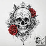 Tattoo sketch ruler with a line, concept art… – tattoo sketch (№1760343581_0, 13.10.2025 08:19) — tattoovalue.net