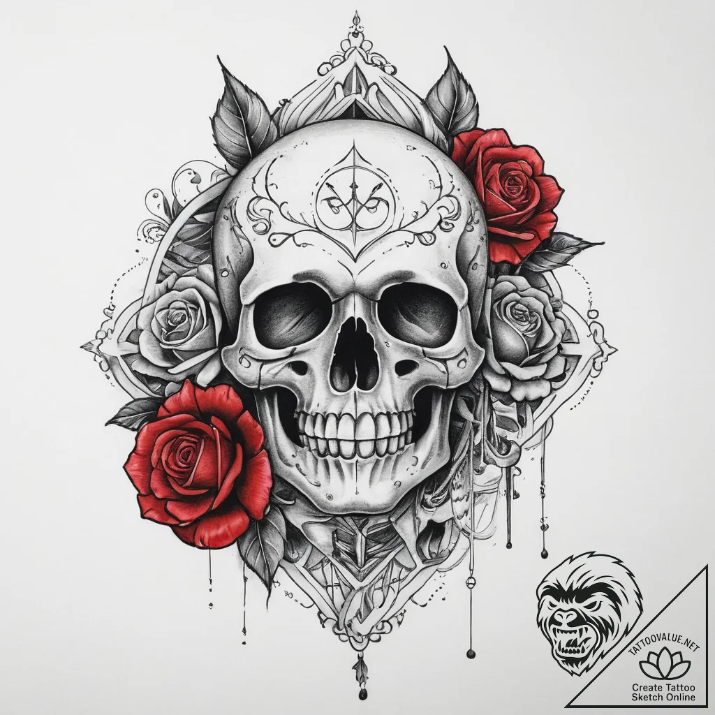 Tattoo sketch ruler with a line, concept art... - tattoo sketch (№1760343581_0, 13.10.2025 08:19) — tattoovalue.net